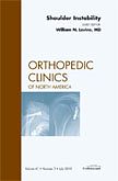 Shoulder Instability, An Issue of Orthopedic Clinics