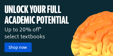 Unlock your full academic potential. Save up to twenty percent on select textbooks.